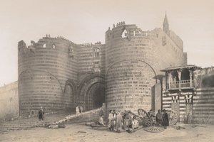 56. Porte de la Citadelle, in Caïro, 1843 door Joseph Philibert Girault De Prangey