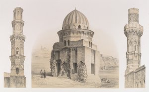 87. Tombeaux et Minarets, au Kaire, 1843