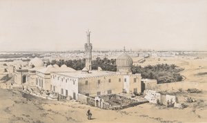 Moskee Nabédémiane, in Alexandrië door Joseph Philibert Girault De Prangey