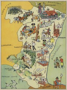Elzas (kleur litho)