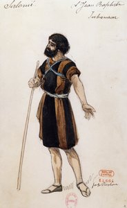 Giovanni Battista voor Salome, door Richard Strauss, uitgevoerd in de Opera Garnier in Parijs, 3 mei door Joseph Porphyre Pinchon