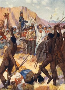 Barreto vecht tegen de Kafirs door Joseph Ratcliffe (after) Skelton