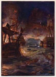 Grote Beleg van Gibraltar door Joseph Ratcliffe (after) Skelton