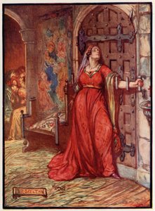 Catherine Douglas die de deur verspert