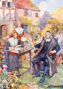 John Milton in zijn tuin