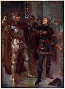 De Graaf van Angus die een gouden ketting van de nek van Robert Cochrane haalt door Joseph Ratcliffe Skelton