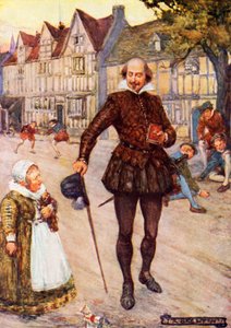 William Shakespeare in Stratford-upon-Avon door Joseph Ratcliffe Skelton