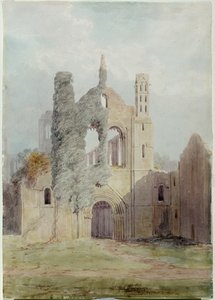 Kirkstall Abbey vanaf de westkant door Joseph Rhodes