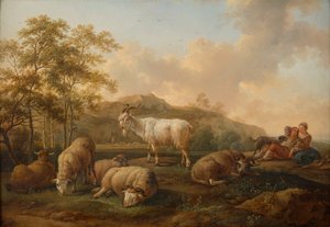 Landschap met grazend vee