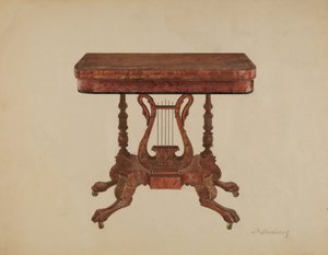 Tafel Lier Voetstuk, 1936 door Joseph Rothenberg