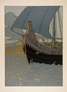 Illustratie. De Nibelungen door Joseph Sattler