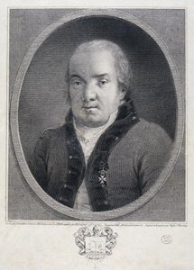 Portret van de architect Giacomo Quarenghi 1744-1817, Laat 18e eeuw door Joseph Saunders
