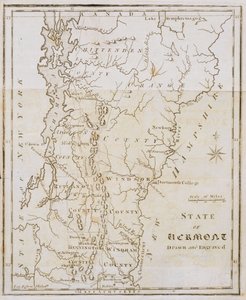 Kaart van de staat Vermont door Joseph Scott