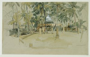 Boeddhistische tempel op Ceylon (Sri Lanka) door Joseph Selleny