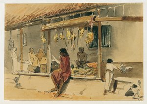 Kippenhandelaar in Point de Galle op Ceylon (Sri Lanka) door Joseph Selleny