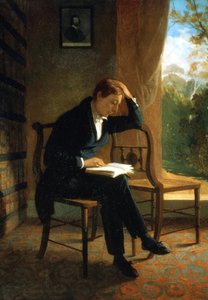 John Keats. Engelse dichter (1795 tot 1821). Schilderij door Joseph Severn National Portrait Gallery Londen
