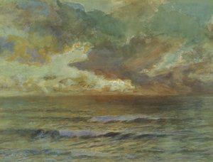 Zonsondergang bij Seascale door Joseph Severn