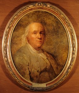 Frans:  Benjamin Franklin (1706-1790) door Joseph Siffred Duplessis