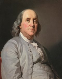 Portret van Benjamin Franklin door Joseph Siffred Duplessis