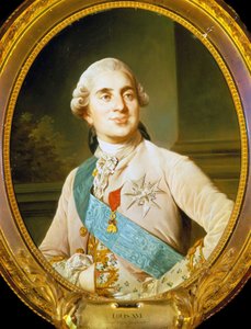 Portret van Lodewijk XVI (1754 - 1793) door Duplessis. door Joseph Siffred Duplessis