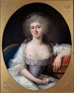 Portret van Marie Therese Louise de Savoie Carignan, Prinses de Lamballe door Joseph Siffred Duplessis