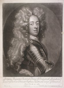 Ovaal portret van George II, koning van Groot-Brittannië, 1706