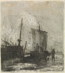 Boten in een Dok door Joseph Stannard