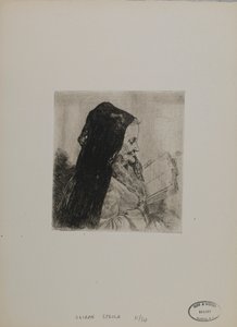 Zonder titel - Lezende oude vrouw