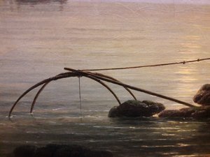 Uitzicht op een haven in de ochtend (Ochtend)


 (detail).