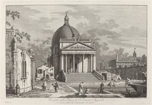 Prospetto della Chiesa di S. Simeone Apostolo, 1742 door Joseph Wagner