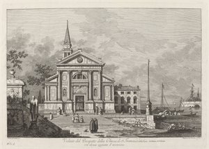 Veduta del Prospetto della Chiesa del S. Francesco door Joseph Wagner