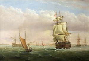 Haveningang met Schepen