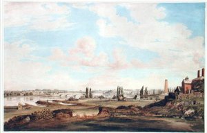 Uitzicht op Philadelphia en de Schuylkill River, c.1816 door Joseph Watson