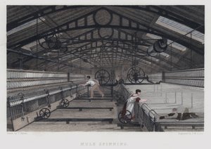Mule spinning door Joseph Wilson Lowry