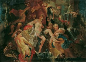 Het Bad van Diana (Achterkant: De Opvoeding van de Bacchusjongen)