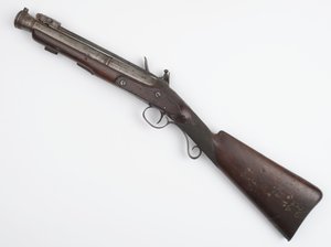 Blunderbuss met veer bajonet uitgegeven aan Ierse Vrijwilligers, ca. 1815
