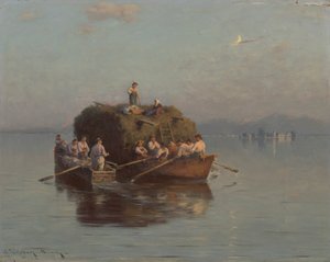 Hooiboot op de Chiemsee