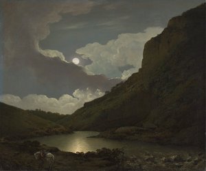 Matlock Tor bij Maanlicht door Joseph Wright of Derby