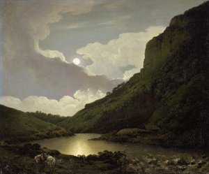 Matlock Tor bij Maanlicht, c.1777-80 door Joseph Wright of Derby