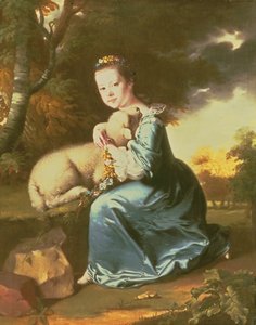 Miss Frances Warren, vroege 1760s door Joseph Wright of Derby