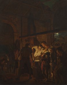 De Smidse door Joseph Wright of Derby