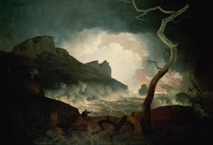 De Storm, Antigonus Achtervolgd door de Beer uit "Het Winterverhaal", Act III, Scene 3 door Joseph Wright of Derby