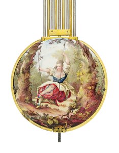 Louis XVI maand-gang gemiddelde en zonnetijd schoorsteenklok met remontoire door Joseph and Robin Robert  Coteau