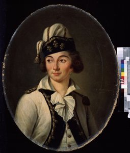 Portret van een dame in verkleedkleding door Joseph de Landerset
