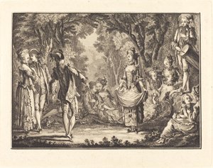 Boerendans door Joseph de Longueil after Charles Eisen