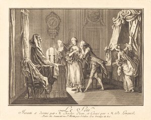 De Avond door Joseph de Longueil after Charles Eisen