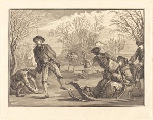 De winter door Joseph de Longueil after Charles Eisen