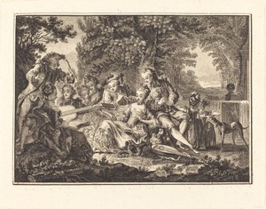 Landelijk concert door Joseph de Longueil after Charles Eisen