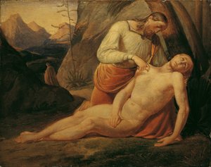 De barmhartige Samaritaan door Joseph von Fuhrich