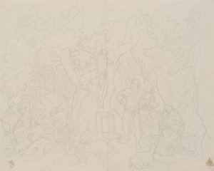Scene uit de legende van Christophorus